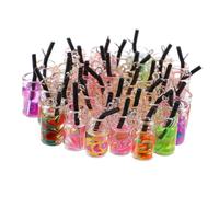 SEWACC Breloques Acryl Transparentes 40 Pcs, Petits Charms Fruits, Porte-clés Diy, Bijoux Créatifs pour Loisirs, Garçon et Filles et Adultes, Décoration Artisanale, Présents Fête, Usage