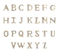 SEWACC Breloques pour Ongles Lettres en Alliage 26 Pièces Cristaux pour Nail Art Décoration d'Ongles Femme Accessoire Manucure DIY Set Complet pour Création Personnalisée