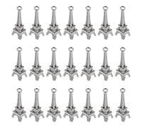 SEWACC Breloques Tour Eiffel Charme Portable Résistant à la Décoloration Lot de 100 en Alliage Argenté Vintage, Charme Portable Résistant la Décoloration, pour Bijoux DIY et Présents