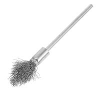 SEWACC Brosse de dérouille rotative en acier argent pour perceuse, brosse métallique avec tige d'extension pour meulage et polissage d'objets métalliques