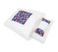 SEWACC Cabane pour Chat Fermée, Paquet de Couchage Chaud en Tissu L, Noël | Housse Amovible Lavable, Refuge Douillet pour Chaton ou Hérisson, Usage Hivernal Pièce, Placement Facile