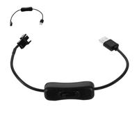 SEWACC Câble Adaptateur USB vers 4 Broches Interrupteur, Alimentation 12v à 5v, Compatible Ventilateurs Pc, Matériau Caoutchouc et Cuivre, Performance Stable