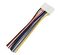 SEWACC Câble Broches Double Stéréo Durable Faisceau Audio et Alimentation Pratique pour Radio CD et Lecteur Connecteur Fil Électrique pour Voiture