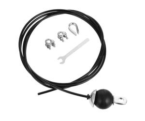 SEWACC Câble d'acier pour Salle de Sport Réglable 5mm, 2, 5m Noir