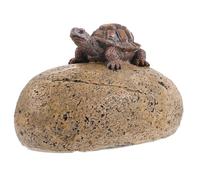SEWACC Cache-Clés en Résine Forme Tortue et Pierre Boîte à Clés Extérieure Dissimulée Décoration Jardin Originale pour Patio et Pelouse Coffre Rangement Sécurisé pour Clés D’Extérieur