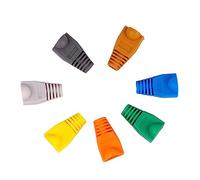 SEWACC Cache de Prise Réseau Rj45 Plusieurs Styles en Plastique 100 Pièces Manchons Souples Protège Câble Pliage et Casse 0,6-0,65mm Plusieurs Styles pour Connecteurs 8p8c