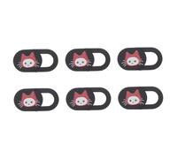 SEWACC Cache-Webcam Noir en Plastique 6pcs Couvercle Coulissant Compatible Ordinateurs Portables, Tablettes et Tout-en-Un, Protection Discrète Vie Privée