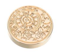 SEWACC Cachet De Cire Pour Enveloppe Tête Laiton Doré Motif De Roseraie Cachet De Cire Vintage Scellant Facile à Utiliser