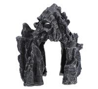 SEWACC Cachette Refuge Reptile en Résine Solide, Grotte Décorative pour Terrarium Serpent, Taille Moyenne, Accessoire Paysage Aquarium pour Geckos Et Amphibiens