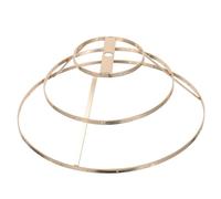 SEWACC Cadre Suspendre DIY 3 Couches en Métal Doré 25 CM pour Luminaire D’Intérieur Cage Protectrice pour Ampoule en Cristal Support Artisanal pour Plafonnier de Salon et Couloir