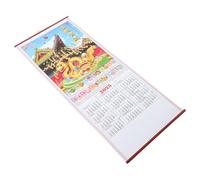 SEWACC Calendrier Mural Chinois 2025 à Suspendre, Calendrier Lunaire de L’année du Serpent, Décoratif en Imitation Rotin, Taille pour Bureau et Salon, Agenda Traditionnel Chinois