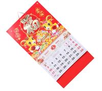 SEWACC Calendrier Mural Chinois avec Installation Facile et Solide Thème Année Chèvre 2027 en Papier Rouge Décoration Festive du Nouvel An Lunaire pour Maison ou Bureau