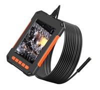 SEWACC Caméra d'inspection numérique portable pour véhicules avec écran, 8 LED ajustables, caoutchouc TPE, batterie 2600mAh, adaptée aux réparations automobiles