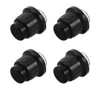 SEWACC Capuchon D'allumeur à Bouton-Poussoir Couvercle D'allumeur 4 Pièces Noir, avec Ressort, en Plastique et Fer Allumage Réactif pour Barbecue pour Gril à Gaz et Foyer Extérieur