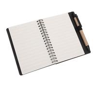 SEWACC Carnet à Spirale Noir avec Stylo Intégré et Notes Repositionnables, Papier, Marque-pages Index pour Organisation Scolaire et Quotidienne