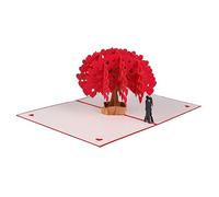 SEWACC Carte de Saint Valentin Cœur Romantique Carte de Originale pour Couple Souhaits Personnalisés pour Anniversaire et Fête des Amoureux