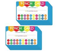 SEWACC Cartes à Poinçonner de Récompense Scolaire Dessin Animé, Lot de 50 Cartes Perforées en Papier pour Encourager Élèves, Outils Pédagogiques Pratiques pour Classe et Motivation