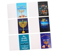 SEWACC Cartes de Hanukkah avec Enveloppes Cartes Message pour Fête de Hanukkah Fournitures de Fête Juive