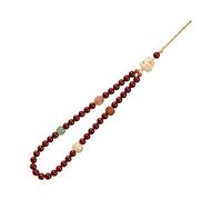 SEWACC Cat Phone Charm Keychain With Wristlet Pearl Mobile Lanyard Dual Use Durable Stylish Phone And Car Key Accessory For And Women