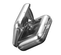 SEWACC Cendrier Portable Mini en Fer avec Couvercle, Extérieur et | Compact, Joint Étanche, Prévention des Odeurs et Dispersion des Cendres, Argenté, pour Fumeur