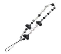SEWACC Chaîne Téléphone Portable Perles Acryliques Cœur Lanière Perte Polyvalente pour Téléphone Poignet et Porte Clés Sécurisé