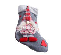SEWACC Chaussette de Noël Décorative Grand Modèle, Flanelle Tricotée | Pochette Présent Poignée, Motif Ancien, à Suspendre au Sapin, Veille de Noël