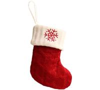 SEWACC Chaussette de Noël Décorative Rouge en Coton, Suspendue pour | Remplissable de Bonbons, Usage Mur, Ornement de Sapin de Noël Couleur Aléatoire