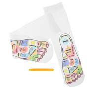 SEWACC Chaussettes de Réflexologie Plantaire pour Débloquer Voies Énergétiques en Polyester avec Points de Pression, Outil de Massage et Favoriser la Santé Globale du Corps