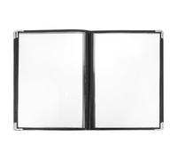 SEWACC Classeur à Anneaux Transparent PVC Écologique 6 Pages 12 Faces pour Menus Cuisine Porte-Menus Portable pour Restaurant Protège-Menu Format A4