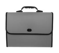 SEWACC Classeur Extensible A4 avec Poignée Organiseur de Dossiers à 26 Compartiments Pochette de Rangement en Plastique Gris Paquet de Classement Multifonction pour Bureau École et