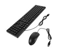 SEWACC Clavier Et Souris Filaires USB Silencieux, Ensemble Bureautique pour Ordinateur Portable, Usage Professionnel à Domicile, Connexion par Câble, Réponse Optique Rapide, Couleur Noire
