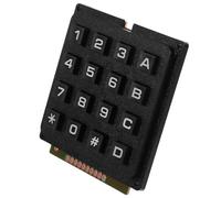 SEWACC Clavier Industriel Modulaire à Membrane 16 Touches Tactile, Usage Professionnel, Design Compact 4x4, Robuste et Fiable, Adapté Environnement Industriel, Couleur Standard Noire