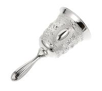 SEWACC Cloche du Dîner en Métal Argenté Sonnette de Service, Cloche à Main pour Restaurants, Adaptée pour Soirées et Événements