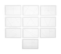 SEWACC Compas Proportionnel au Nombre D’Or en Acrylique Règle Spéciale de Centrage 10 Pièces Outil de Dessin Artistique Polyvalent pour Composition Précise et Cadrage Photo