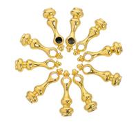 SEWACC Connecteurs de Poteaux Métalliques Lot de 10 Pièces Trou de 0,6 Cm Matériau Robuste Design Élégant pour Garde-corps en Verre pour Casiers et Meubles à Vin