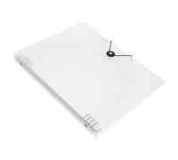 SEWACC Coque de Carnet Transparent Mat PP Couverture de Reliure Rechargable avec Clip Métallique Protège-documents Antidérapant pour Étudiants et Bureaux