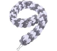SEWACC Corde d'escalade pour Reptiles et Perroquets 60 CM Suspendu en Corde Résistante Gris-Blanc Support pour Cage et Terrarium Perchoir Élastique Multifonction pour Oiseaux et