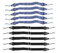 SEWACC Cordons de Lunettes Élastiques pour Garçon et Filles 10 Pièces 5 Noirs 5 Bleu Marine Sangle Ajustable Antidérapante Accessoires Sécurisés pour Lunettes de Sport et Garçon et