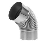 SEWACC Coude de Cheminée en Acier Inoxydable Épais 45° pour Poêle à Bois Tuyau de Fumée Robuste Conduit de Poêle Extérieur pour Chauffage Rural et Camping Raccord Compact pour