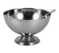 SEWACC Coupe À Glace En Acier Inoxydable Bol À Dessert Sur Pied De 4 21 Pouces Avec Fourchette Coupe À Salade De Bonbons Aux Fruits Pour Servir En Fête