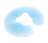 SEWACC Coussin de Massage Facial en Silicone pour Visage et Nuque, Coussin de Voyage de U, pour Salon, Avion et Camping, Bleu, Solide et Agréable au Toucher