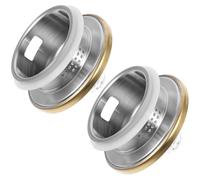 SEWACC Couvercles de Remplacement en Acier Inoxydable 2 Pièces pour Pichet D'eau Froide en Verre, Filtre Intégré, Compatibles Bouilloires Ménagères, Accessoires pour Infusion sans