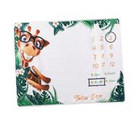 SEWACC Couverture Bébé Flanelle Blanche 75x100 Cm 3 Pièces avec Cadre pour Séance Photo -né Couverture Mensuelle Accessoire Photo Bébé Garçon Fille