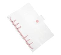 SEWACC Couvre Cahier Transparent Ajustable à Organiseur de Fichiers Rose Couverture Rechargeable pour Cahier Notes et Format Brouillon Pratique pour Bureau et Voyage