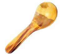 SEWACC Cuillère à Soupe en Corne de Bœuf Cuillère Cuisine Unique 20-23 CM Diamètre 5-7 CM Couleur Aléatoire Ustensile Traditionnel pour Maison et Restaurant Couleur