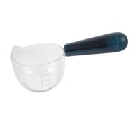 SEWACC Cuillère Alimentation pour Animaux avec Clip de Fermeture Plastique Transparent Gradué Bleu pour Chiens et Chats Mesure Précise pour Nourriture Humide et Sèche