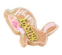 SEWACC Décoration Lapin de Pâques en Bois, Centre de Table Stable | Design Chic de Saison, Base Plate Autoportante, Photo Prop, pour Pots de Fleurs, Comptoirs et Étagères
