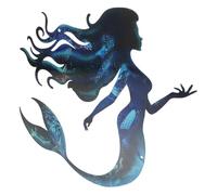 SEWACC Décoration Murale Sirène Métal Résistante pour Jardin et Intérieur Art Mural Élégant pour Patio et Maison Installation Facile Décor Plage et Fantasy