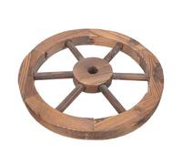 SEWACC Décoration Murale Vintage en Bois de 9,95 Pouces, Roue de Chariot Rustique Beige Installation Simple, pour Présent de Pendaison de Crémaillère