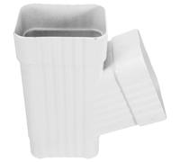 SEWACC Déviateur de Ruissellement de Gouttière Extérieure 2,36 X 3,15 | Alliage D’aluminium Blanc, Raccord à Clip Angulaire en Y, Évite L’eau Stagnante Reflux
